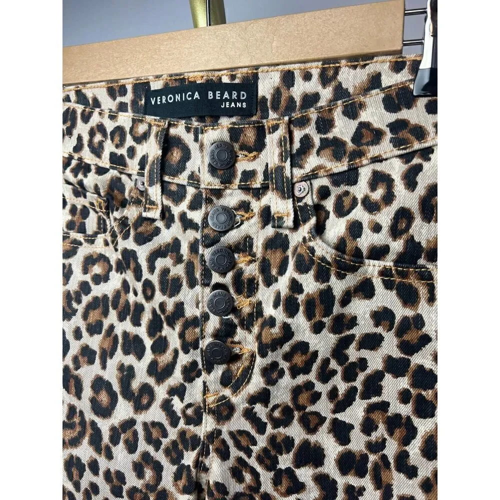 Veronica Beard Debbie Leopard Jeans Sz. 24 - Picture 3 of 7